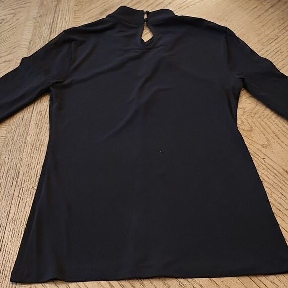 Black long sleeve mesh sexy top size S INC New only tried on never worn - Picture 5 of 8